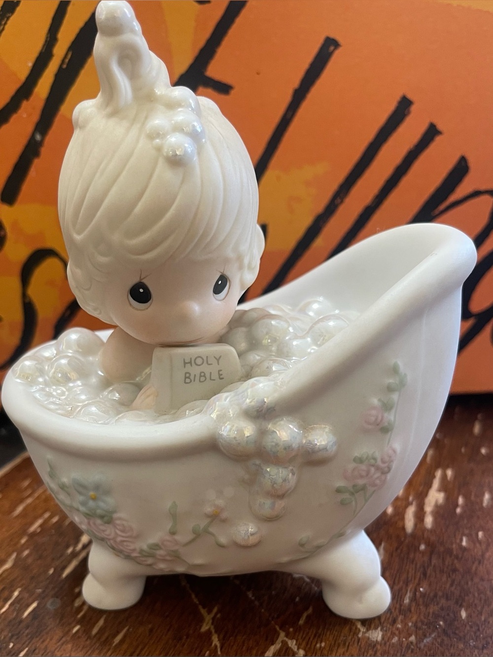 Precious Moments Porcelain Figurine”He Cleansed My Soul”